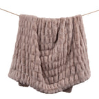 Ruched Rabbit Double-Sided Throw