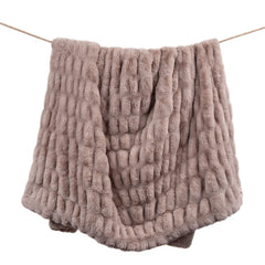 Ruched Rabbit Double-Sided Throw