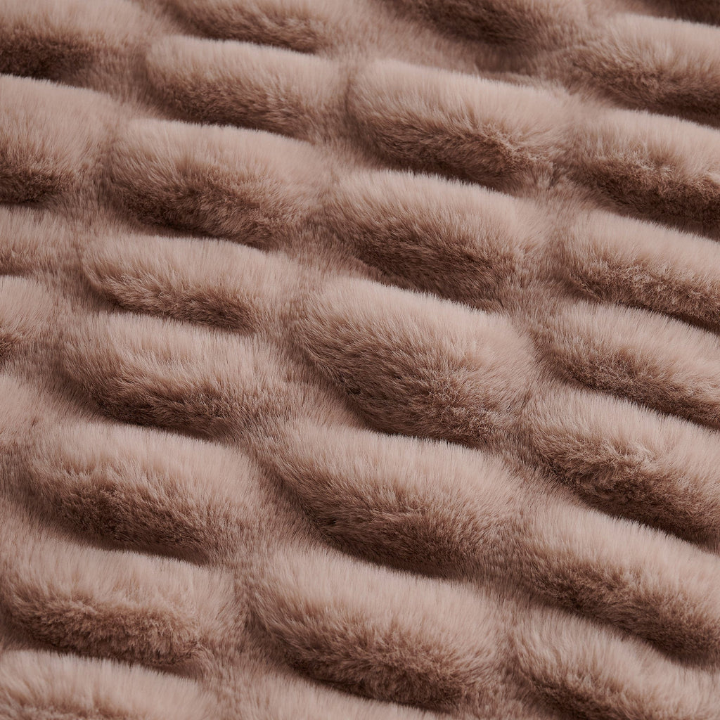 Ruched Rabbit Double-Sided Throw