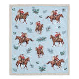 Santa on Horseback Campfire Sherpa Throw Throw