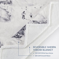 Ski Toile Campfire Sherpa Throw Throw