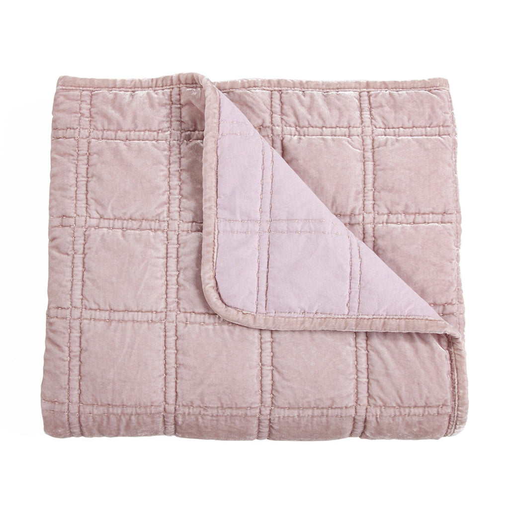 Stella Faux Silk Velvet Double Box Stitch Throw Throw