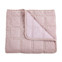 Stella Faux Silk Velvet Double Box Stitch Throw Throw