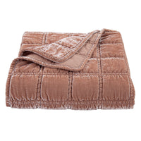 Stella Faux Silk Velvet Double Box Stitch Throw Throw