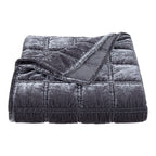 Stella Faux Silk Velvet Double Box Stitch Throw Throw