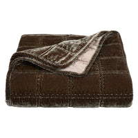 Stella Faux Silk Velvet Double Box Stitch Throw Throw