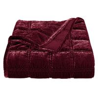 Stella Faux Silk Velvet Double Box Stitch Throw Throw