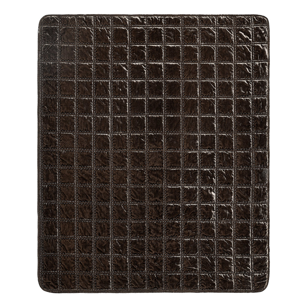 Stella Faux Silk Velvet Double Box Stitch Throw Throw