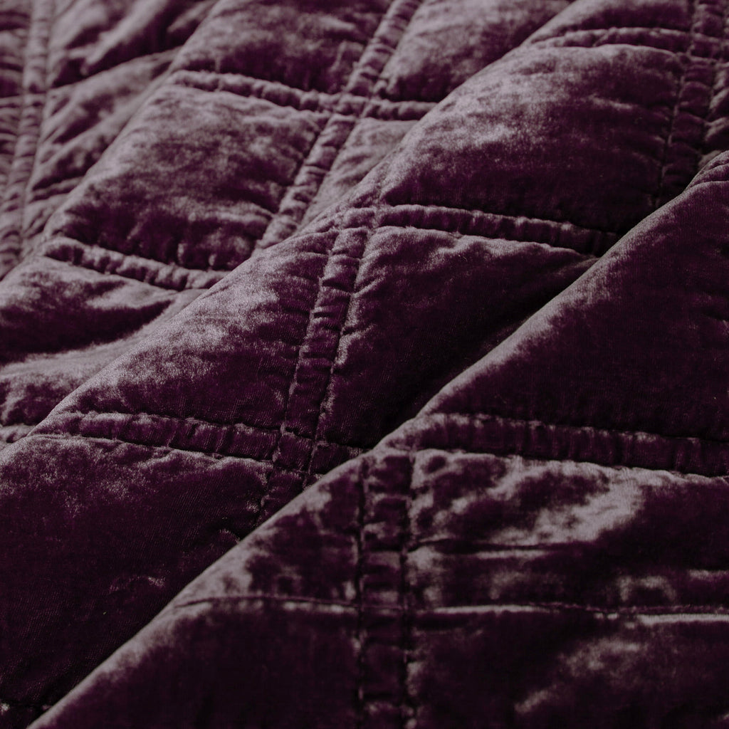 Stella Faux Silk Velvet Double Box Stitch Throw Throw