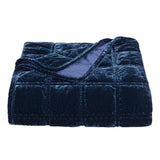 Stella Faux Silk Velvet Double Box Stitch Throw Throw