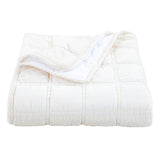 Stella Faux Silk Velvet Double Box Stitch Throw Throw