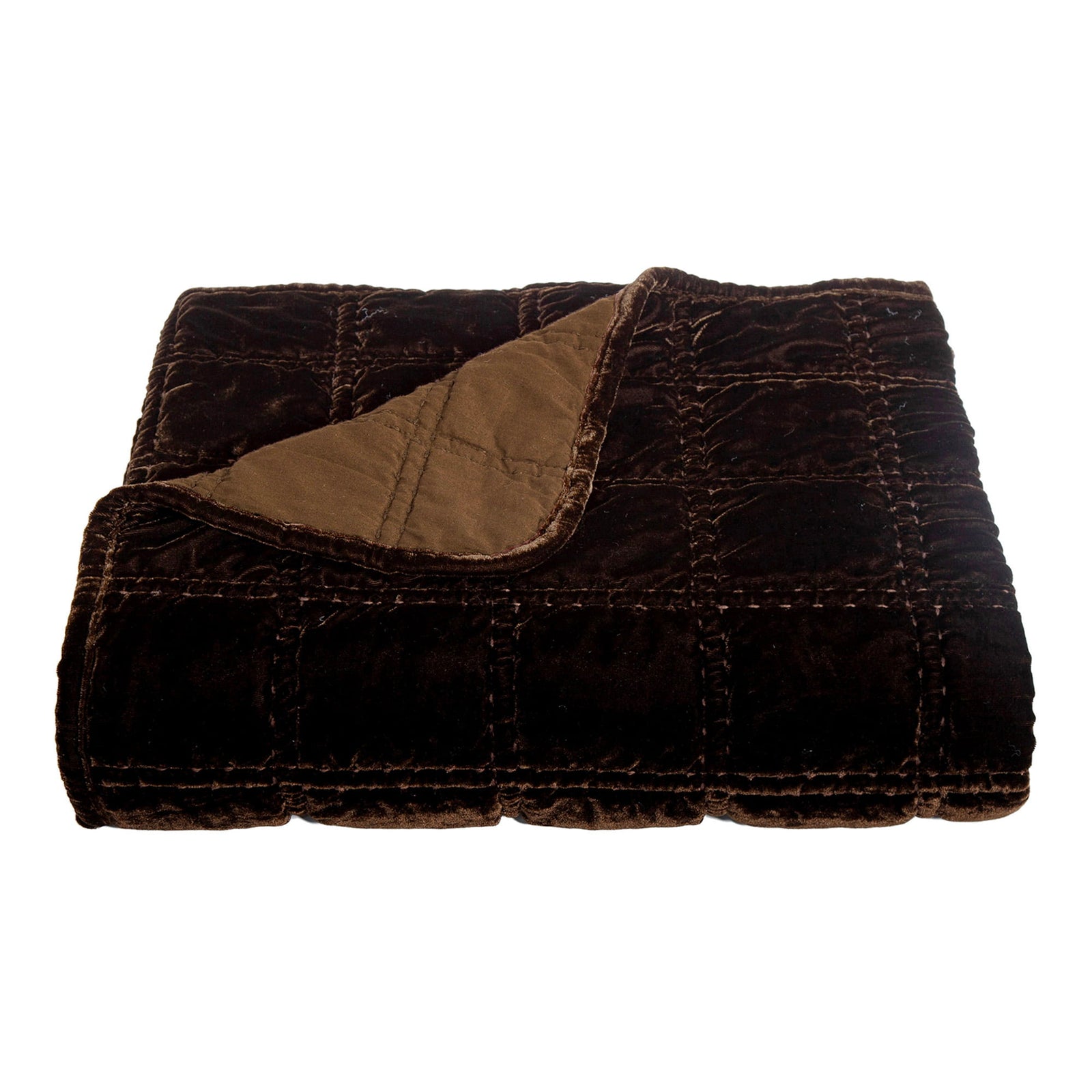 Stella Faux Silk Velvet Double Box Stitch Throw Throw