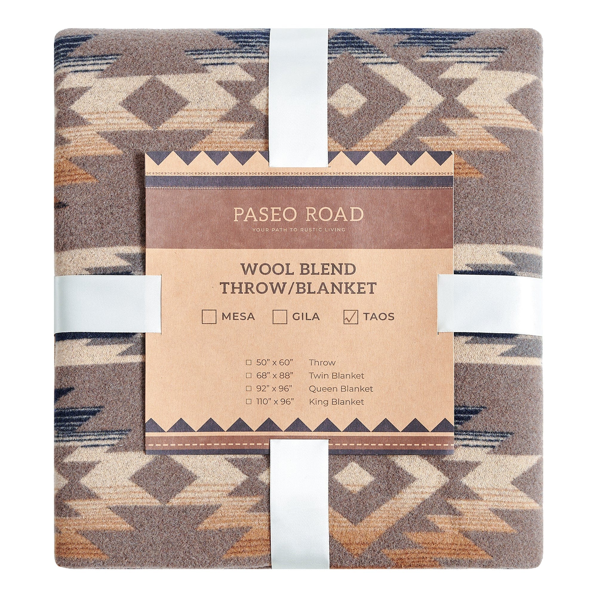 Taos Wool Blend Blanket Set Throw