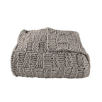 Chess Knit Throw Taupe Throw