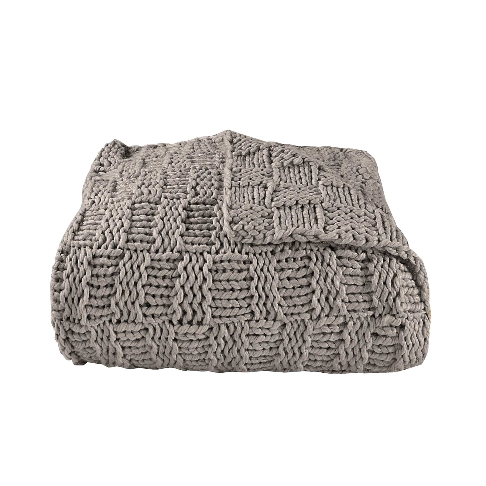 Chess Knit Throw Taupe Throw