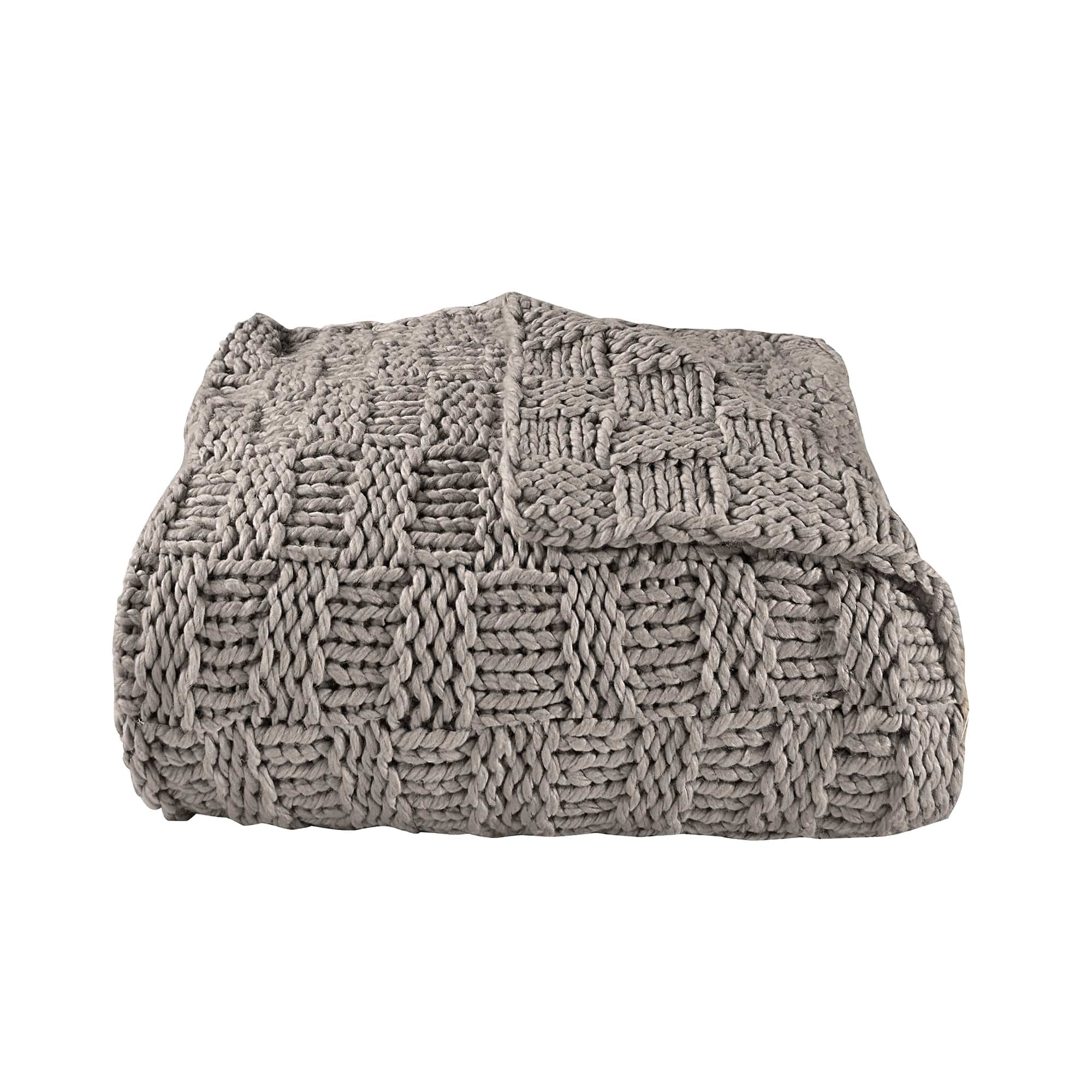 Chess Knit Throw Taupe Throw