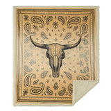Marston Longhorn Campfire Sherpa Throw Throw Throw