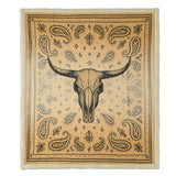 Marston Longhorn Campfire Sherpa Throw Throw Throw