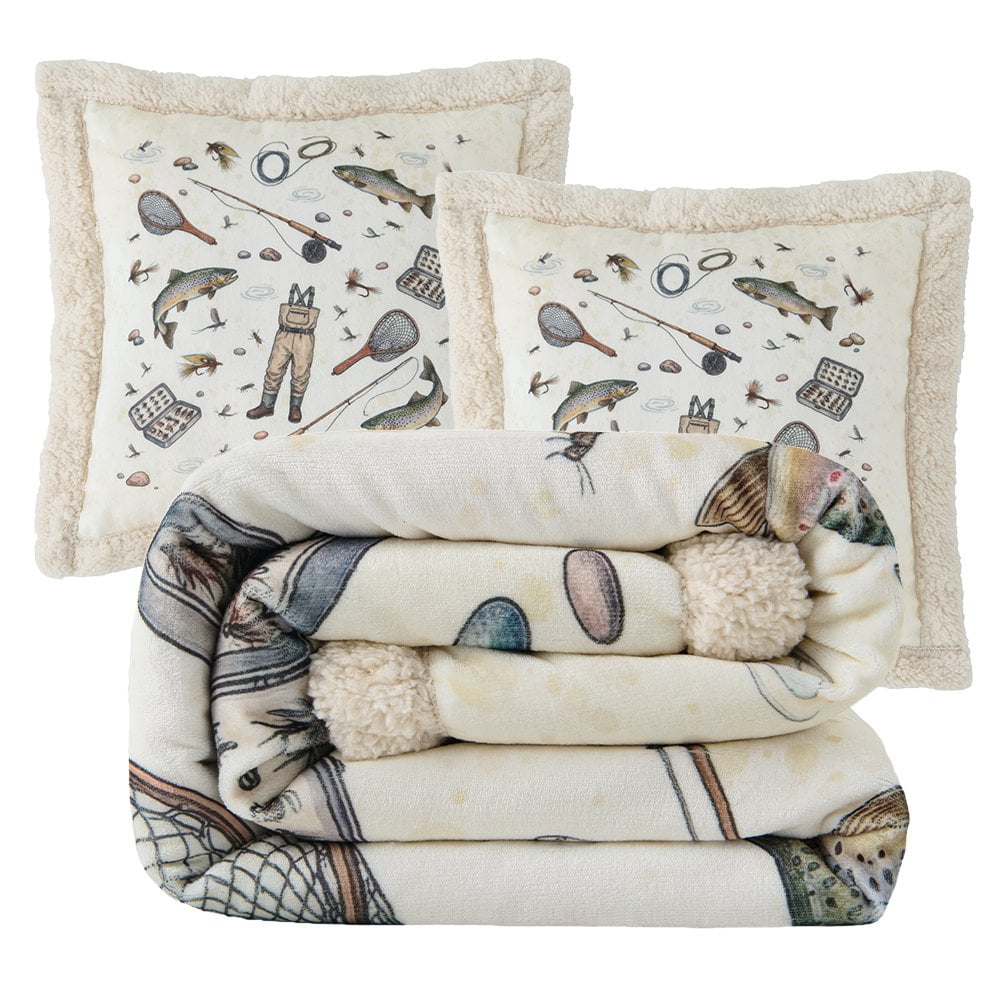 Angler Gear Campfire Sherpa Throw Throw Set Throw