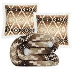 Chalet Aztec Campfire Sherpa Throw Throw Set Throw