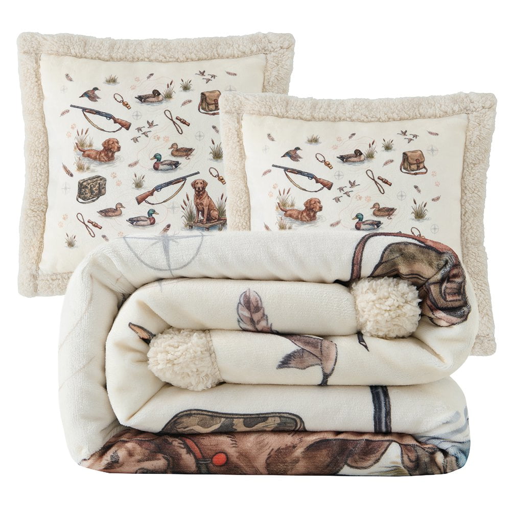 Duck Camp Campfire Sherpa Throw Throw Set Throw