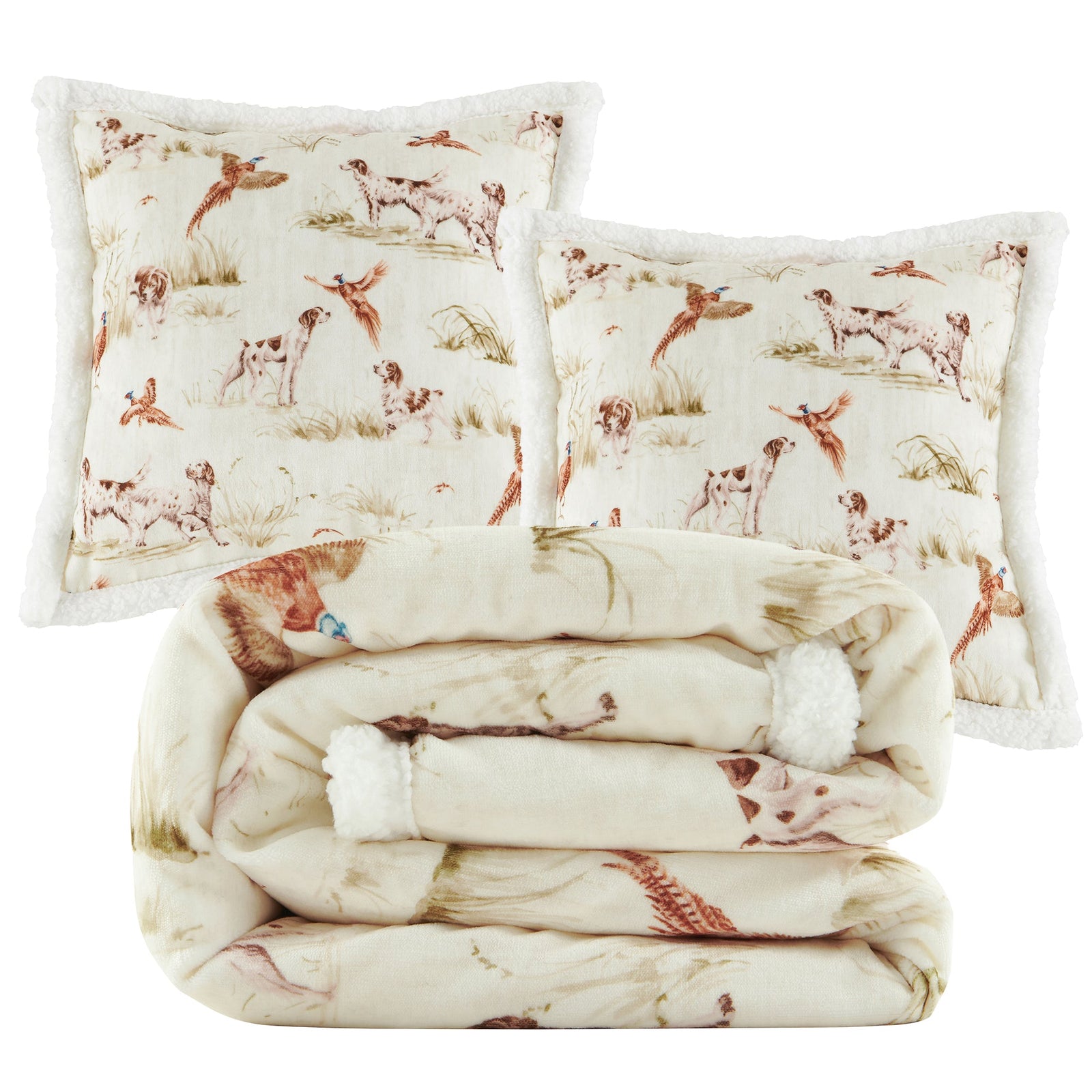 Hunt Life Campfire Sherpa Throw Throw Set Throw