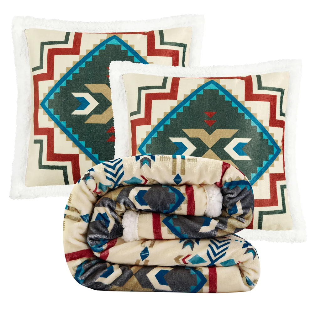 Spirit Valley Sherpa Campfire Sherpa Throw Throw Set Throw