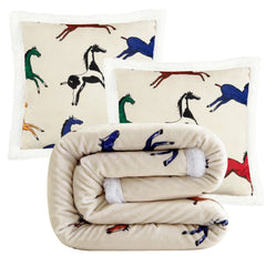 Wild Horses Campfire Sherpa Throw Throw Set Throw
