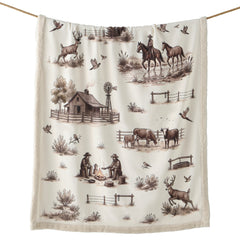 Western Range Campfire Sherpa Throw Throw