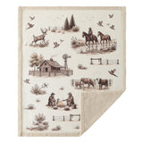 Western Range Campfire Sherpa Throw Throw