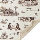 Western Range Campfire Sherpa Throw Throw