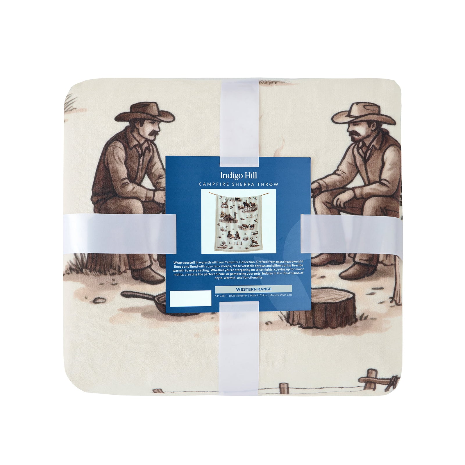 Western Range Campfire Sherpa Throw Throw