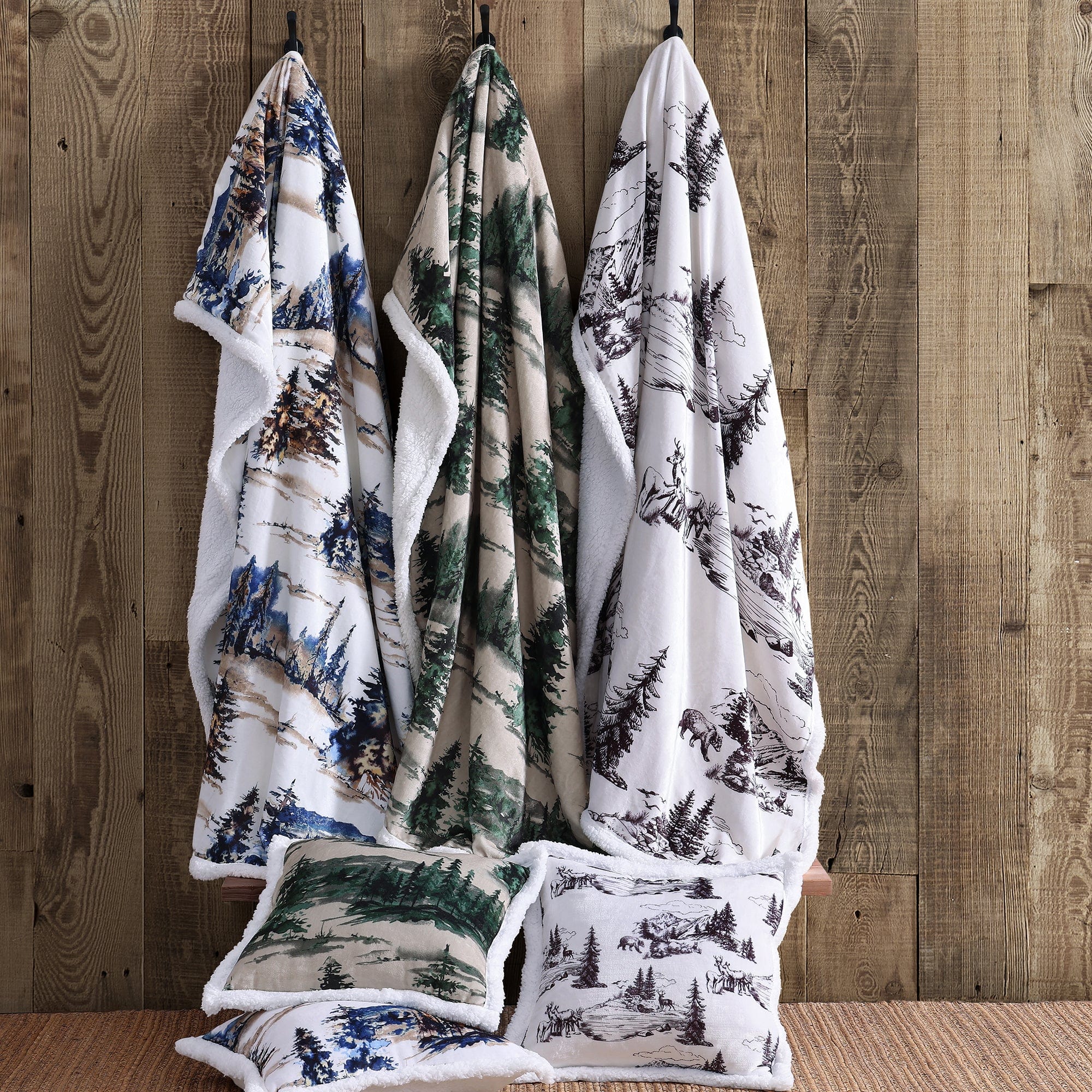 White Pine Campfire Sherpa Throw Throw