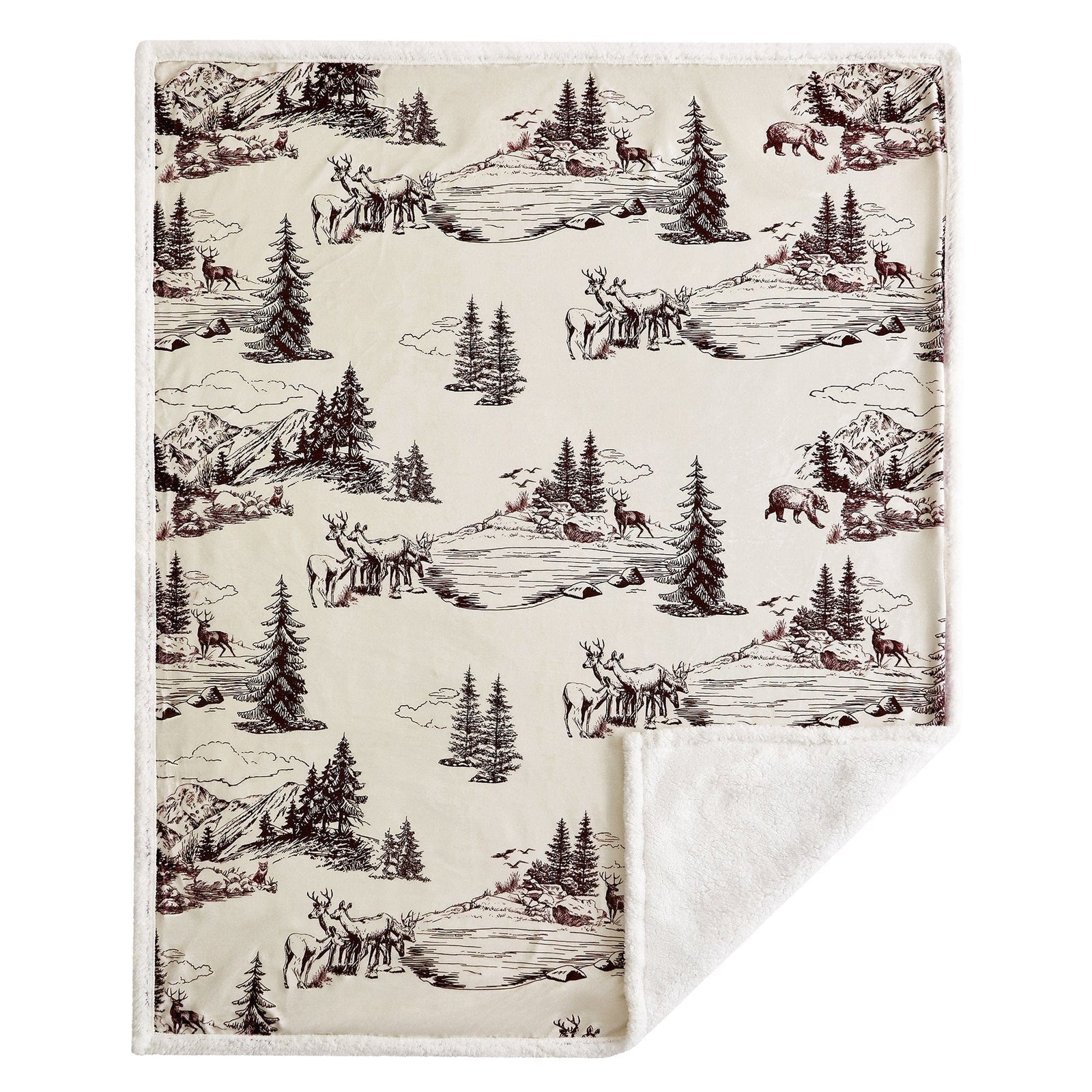 White Pine Campfire Sherpa Throw, 6 MOQ Throw