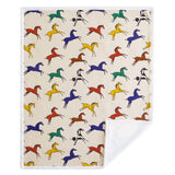 Wild Horses Campfire Sherpa Throw, 6 MOQ Throw