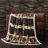Yosemite Campfire Sherpa Throw, Black Throw
