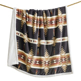 Yosemite Campfire Sherpa Throw, Black, 6 MOQ Throw