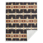 Yosemite Campfire Sherpa Throw, Black, 6 MOQ Throw