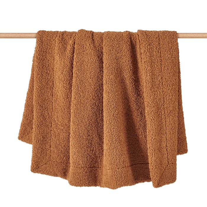 Teddy Throw Blanket 50"W x 60"L / Caramel Throws