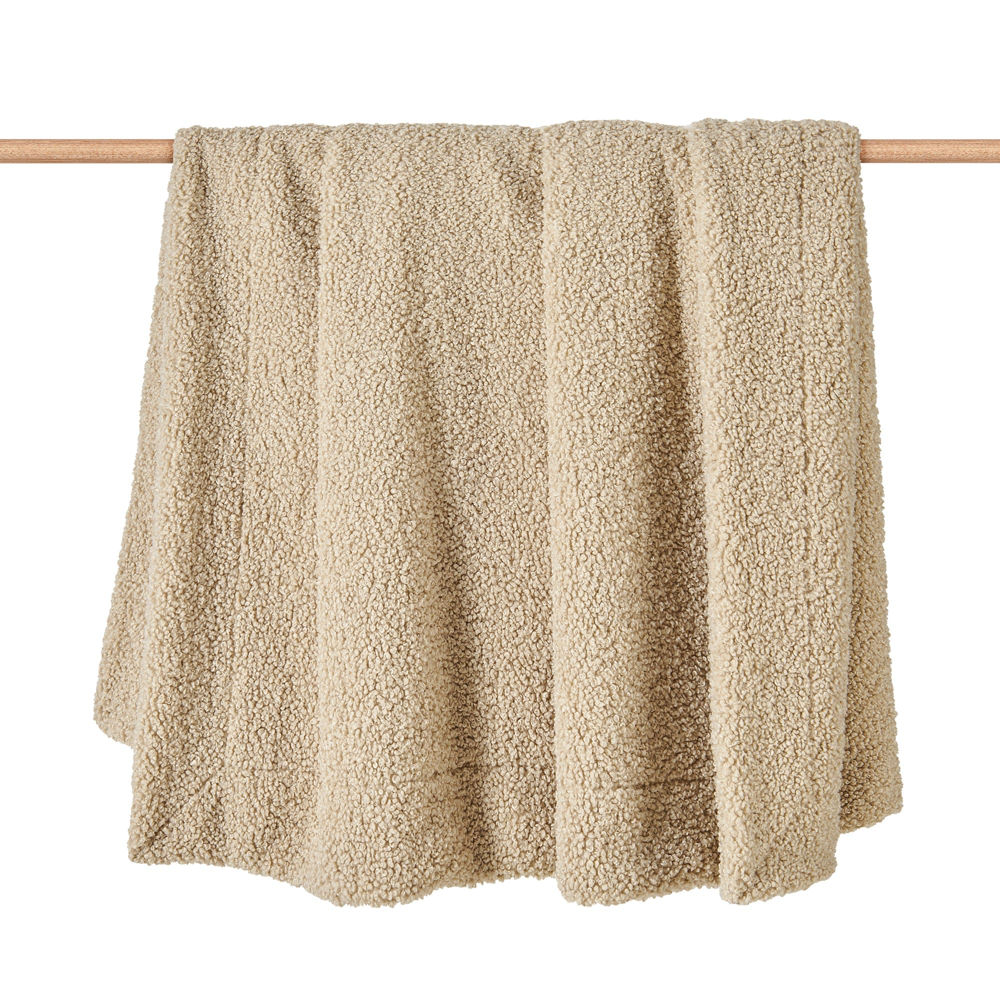 Teddy Throw Blanket 50"W x 60"L / Cream Throws