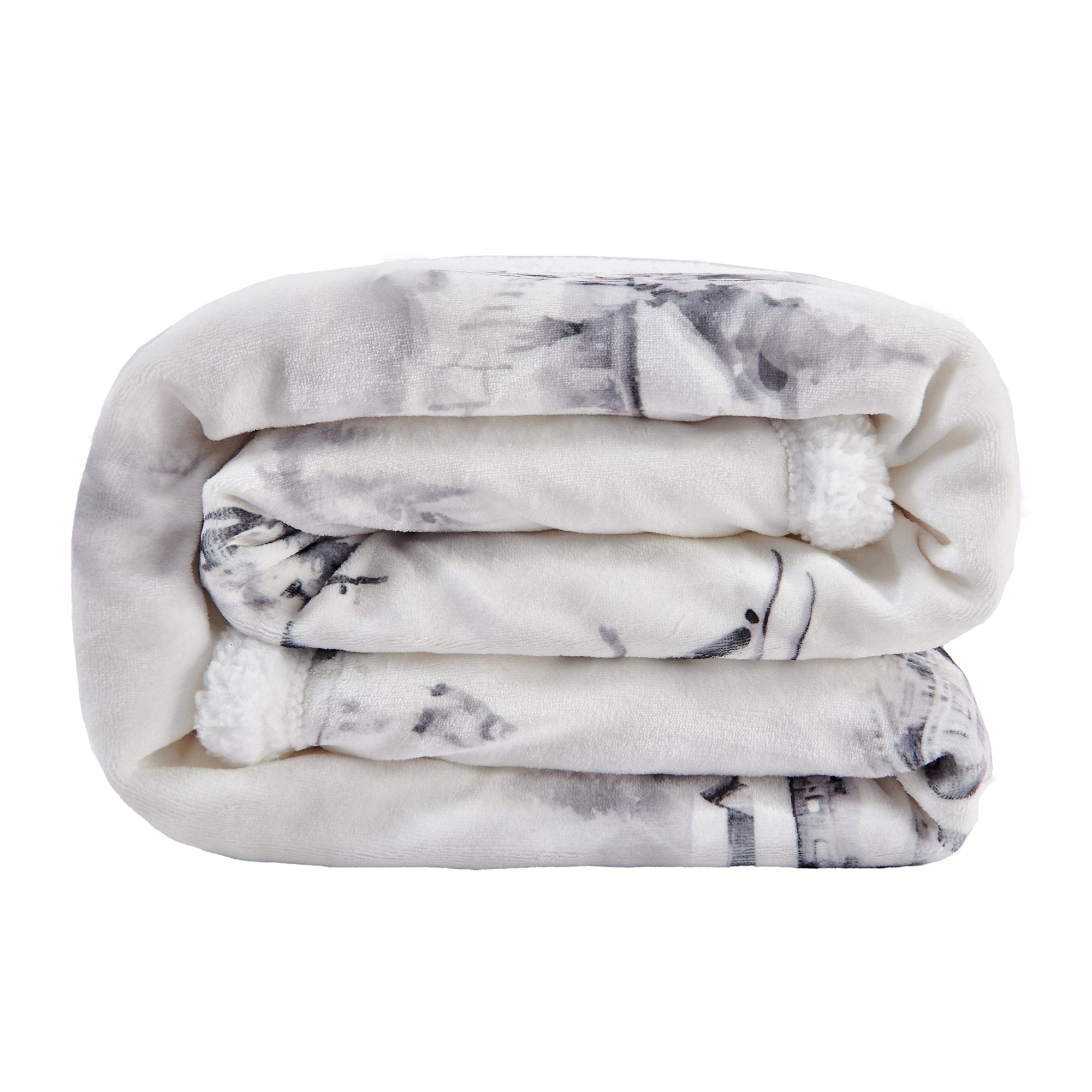 Ski Toile Campfire Sherpa Throw Throws