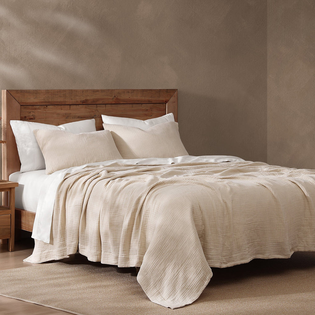 Cotton Voile Blanket Set Twin / Sable