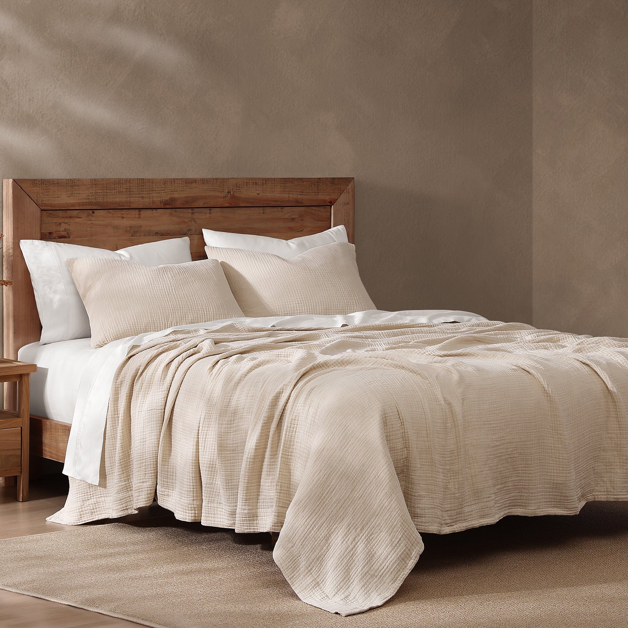 Cotton Voile Blanket Set Twin / Sable