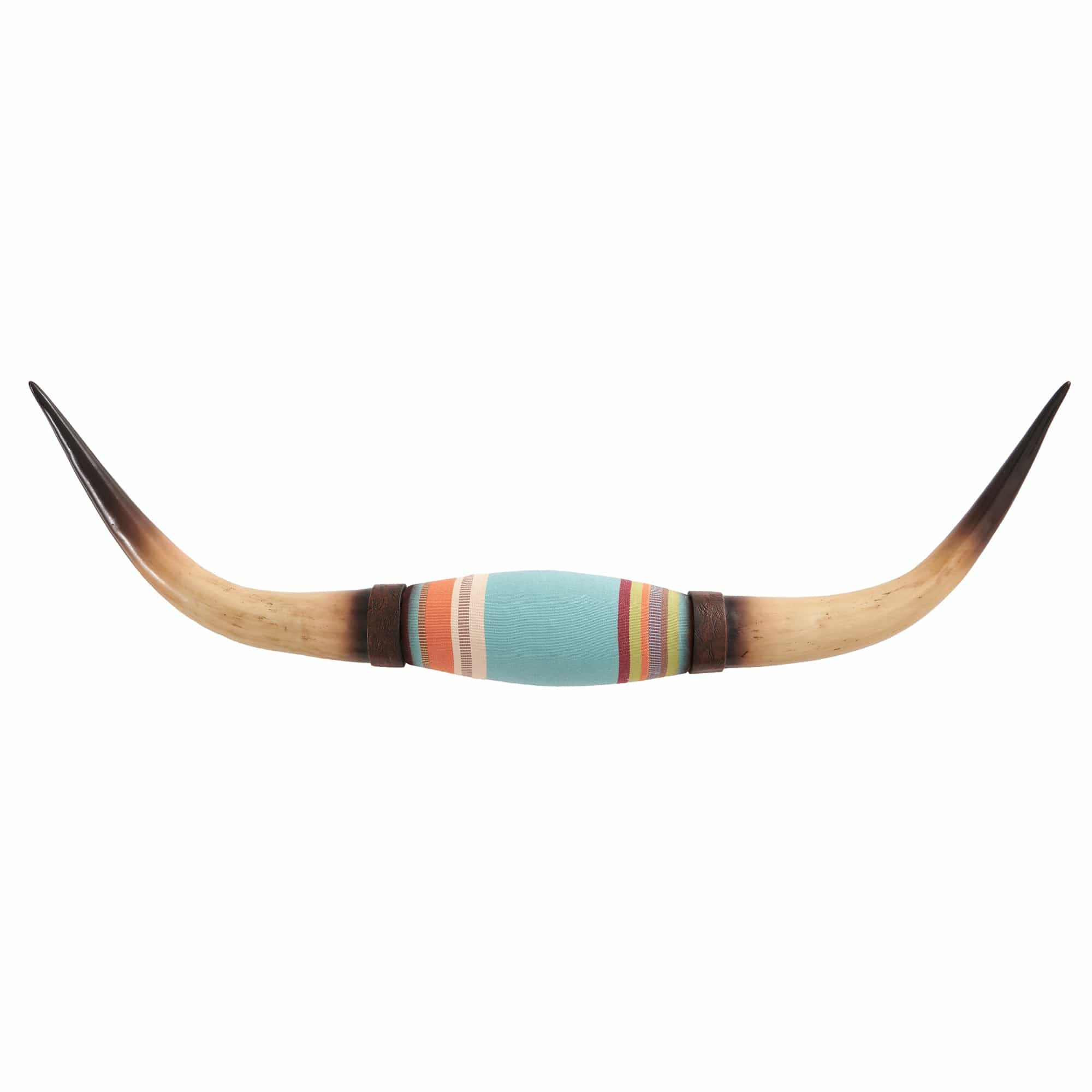 Longhorn Southwestern Wall Sculpture with Felt Wrap Wall Decor