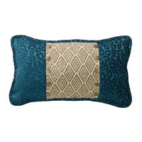 Alamosa Diamond & Teal Leopard Chenille Accent Pillow