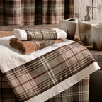 Huntsman Plaid 3PC Towel Set, Cream Bath Towel