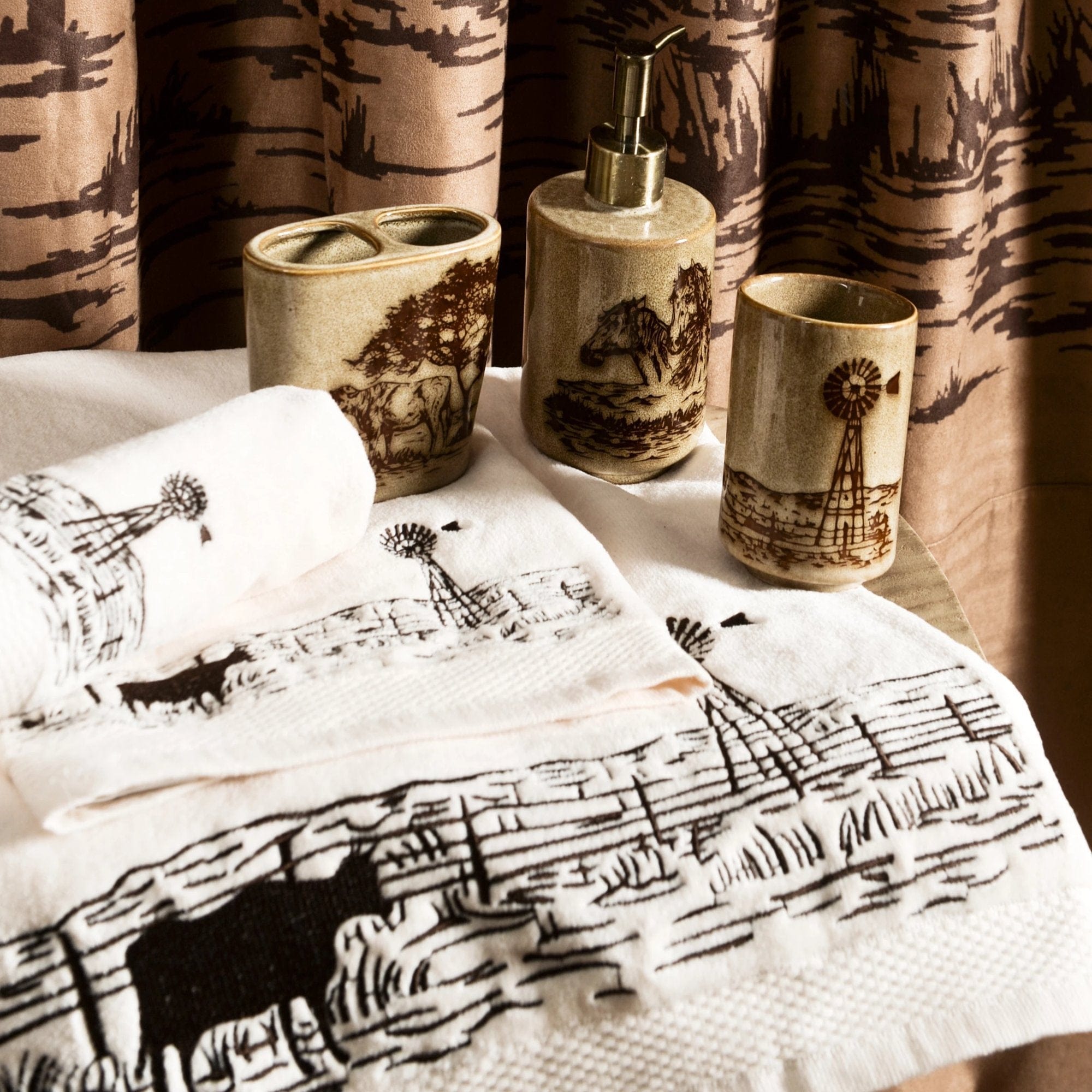 Jasper 3PC Towel Set, Mocha Bath Towel