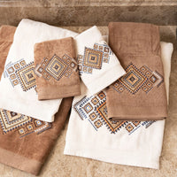 Sedona Aztec 3-PC Bath Towel Set, Mocha Mocha Bath Towel