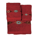 Socorro Embroidered 3PC Towel Set, Red Bath Towel