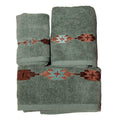Socorro Embroidered 3PC Towel Set, Turquoise Bath Towel